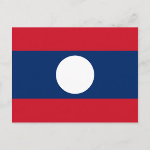 Carte postale Drapeau Laos