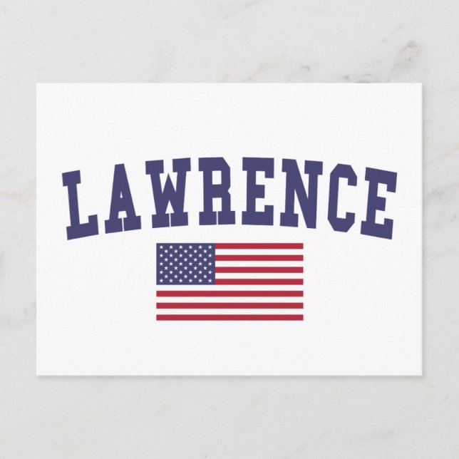 Carte Postale Drapeau Lawrence KS US (Devant)
