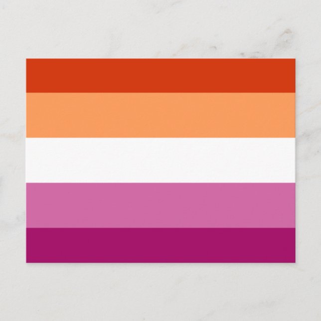 Carte Postale Drapeau lesbien (Devant)