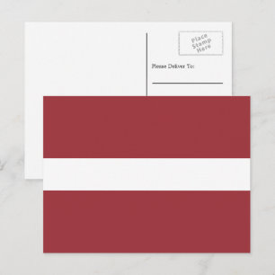 Carte Postale Drapeau letton, Drapeau de Lettonie