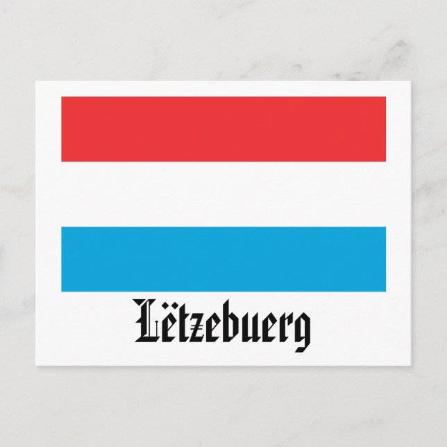 Carte Postale Drapeau Lëtzebuerg (Devant)