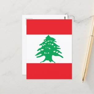 Carte Postale Drapeau libanais