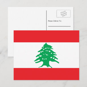 Carte Postale Drapeau libanais, Drapeau du Liban