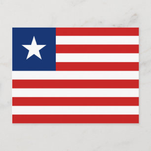 Carte postale Drapeau Libéria