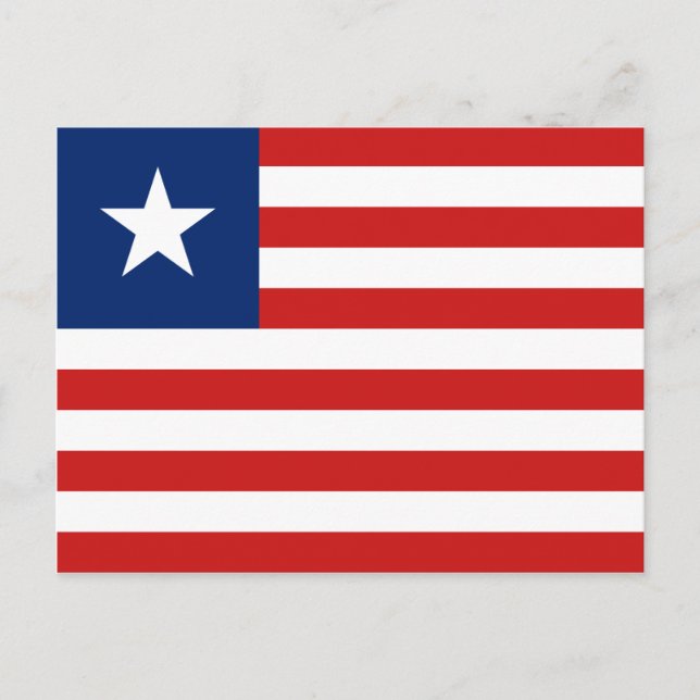 Carte postale Drapeau Libéria (Devant)