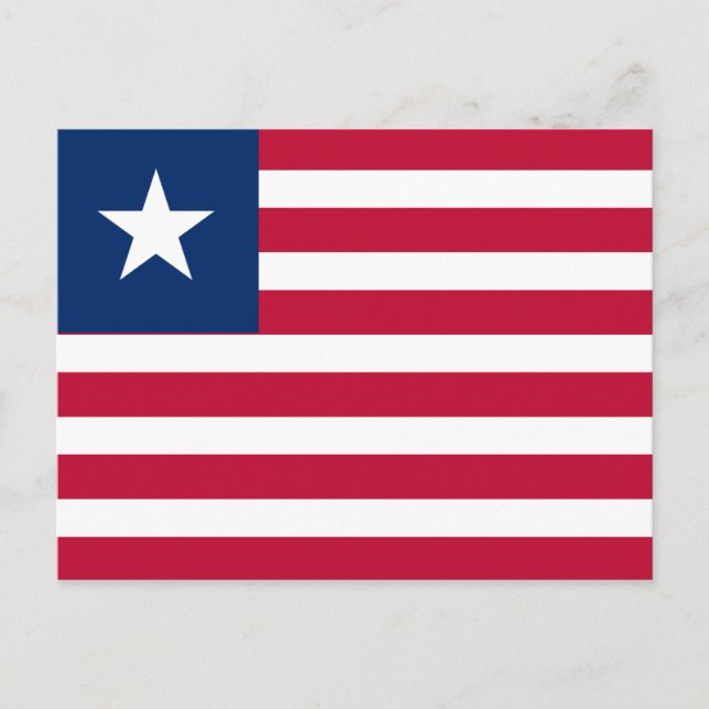 Carte postale Drapeau Libéria (Devant)