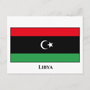 Carte Postale Drapeau libyen