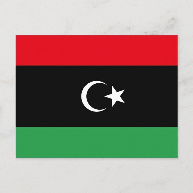 Carte Postale Drapeau libyen (Devant)