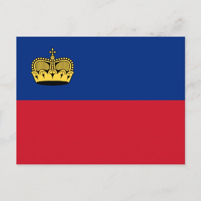 Carte postale Drapeau Liechtenstein (Devant)