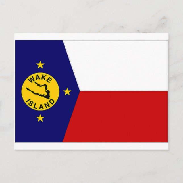 Carte Postale Drapeau local non officiel de Wake Island (Devant)