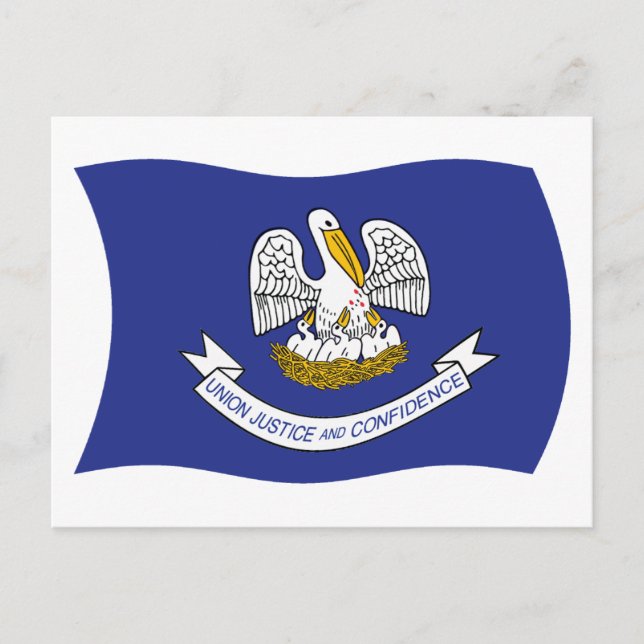 Carte postale Drapeau Louisiane (Devant)