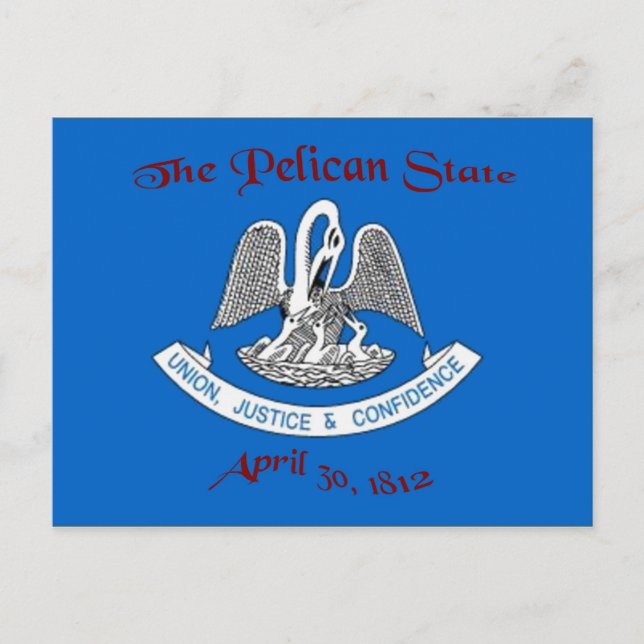 Carte postale Drapeau Louisiane (Devant)