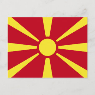 Carte Postale Drapeau Macédoine