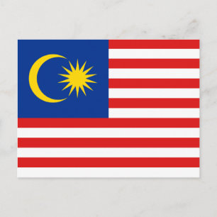 Carte postale Drapeau Malaisie