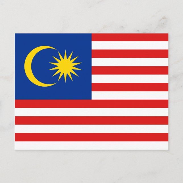 Carte postale Drapeau Malaisie (Devant)