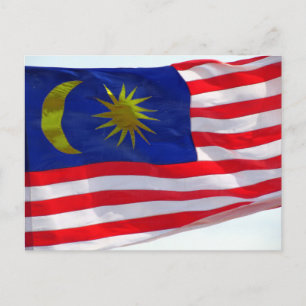 Carte Postale drapeau malaisien