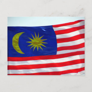 Carte Postale drapeau malaisien