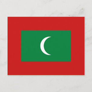Carte postale Drapeau Maldives
