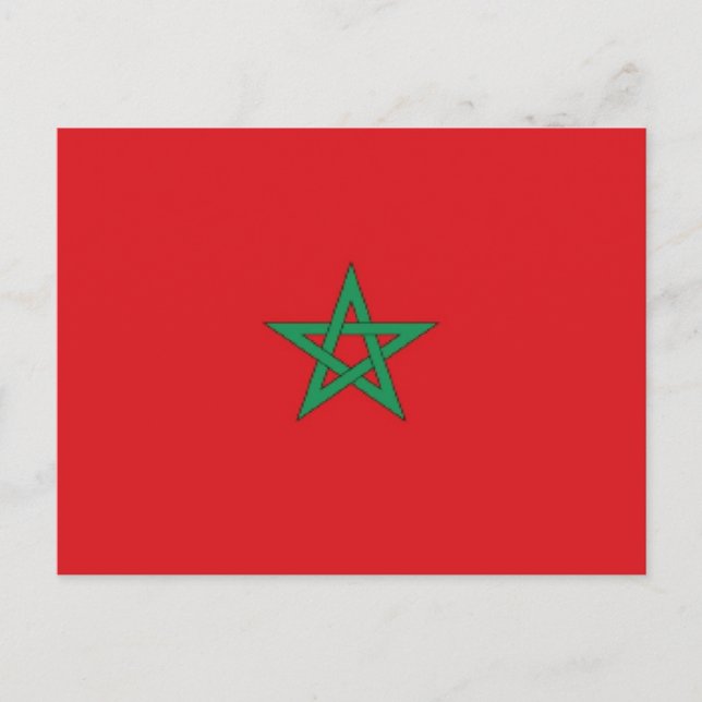 Carte Postale Drapeau Maroc (Devant)