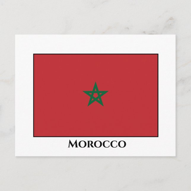 Carte Postale Drapeau Maroc (Devant)
