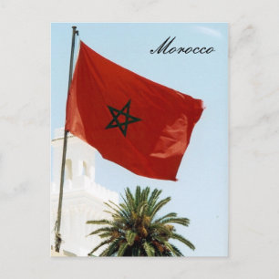 Carte Postale drapeau marocain