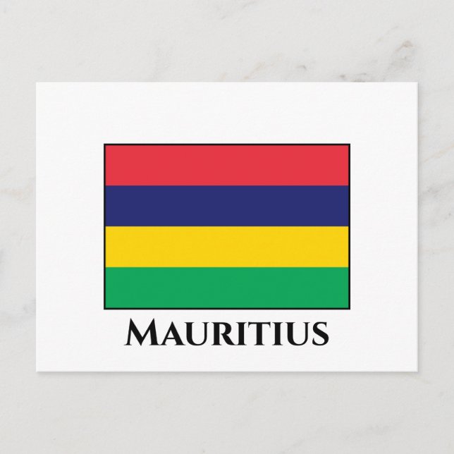 Carte Postale Drapeau Maurice (Devant)