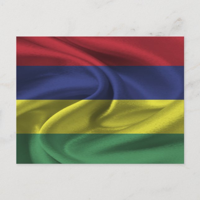 Carte Postale Drapeau Maurice (Devant)