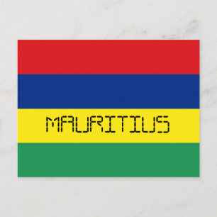 Carte Postale Drapeau mauricien