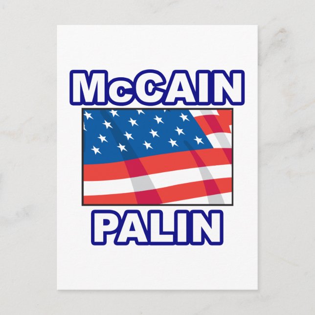 Carte Postale Drapeau McCain Palin (Devant)