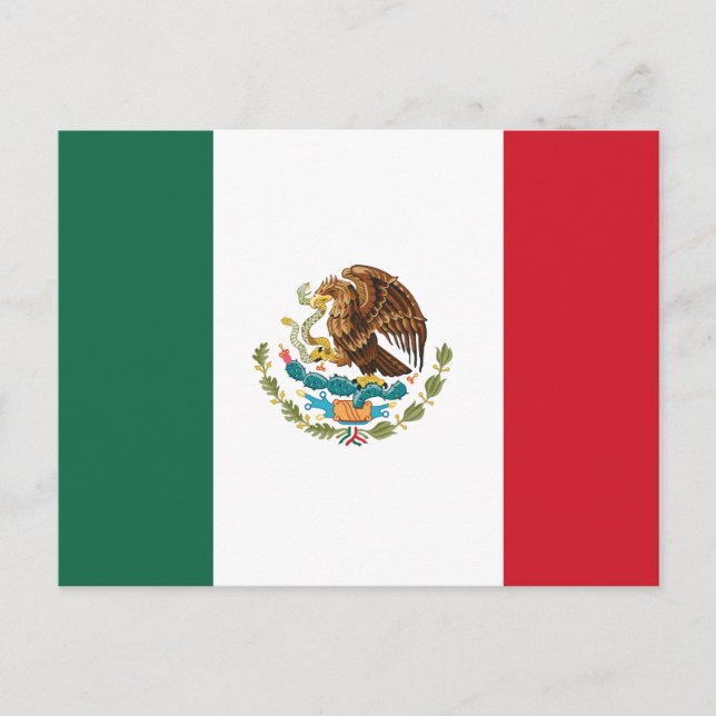 Carte Postale Drapeau mexicain classique (Devant)