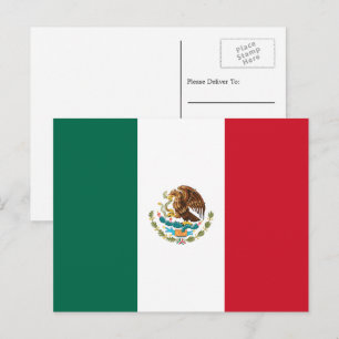Carte Postale Drapeau mexicain, Drapeau du Mexique