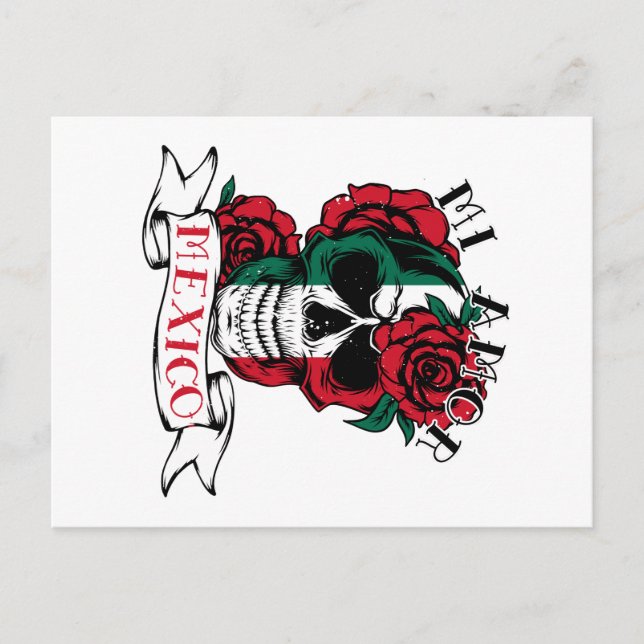 Carte Postale Drapeau mexicain Fête de l'Indépendance Mexique Ro (Devant)