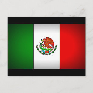 Carte Postale Drapeau mexicain stylisé