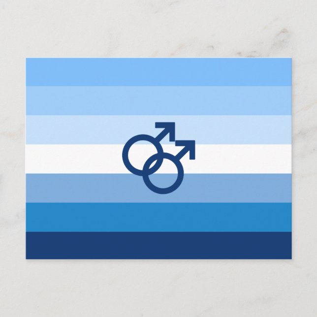 Carte Postale Drapeau MLM Gay Male Pride (Devant)