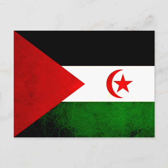 Carte Postale Drapeau moderne Edgy Sahrawi (Devant)