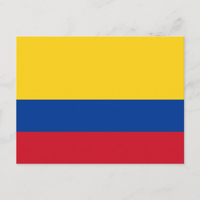 Carte Postale Drapeau mondial de Colombie (Devant)