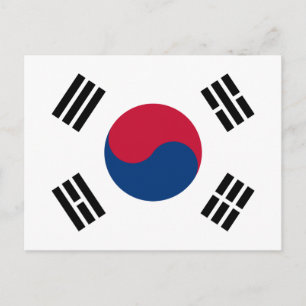 Carte Postale Drapeau mondial de Corée du Sud