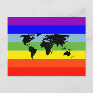 Carte Postale Drapeau mondial de la paix