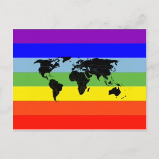 Carte Postale Drapeau mondial de la paix