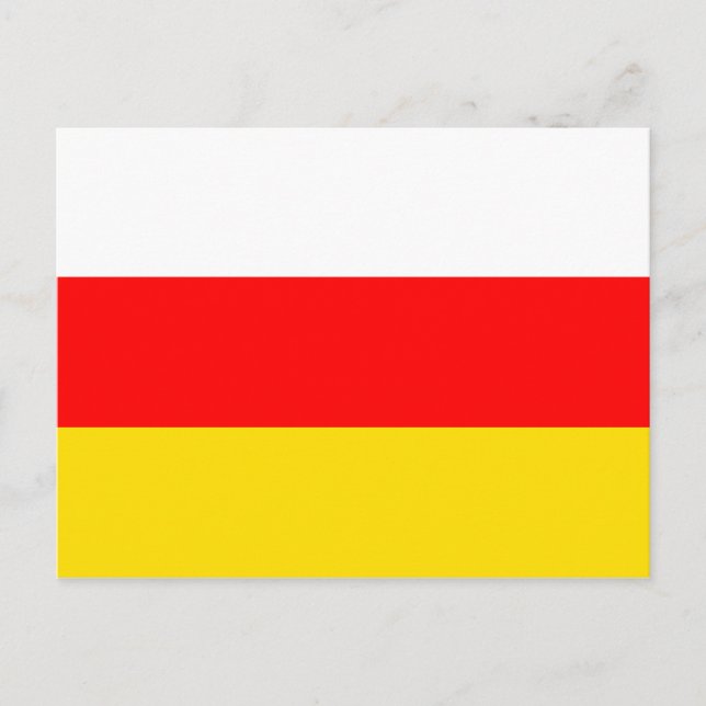 Carte Postale Drapeau mondial de l'Ossétie du Sud (Devant)