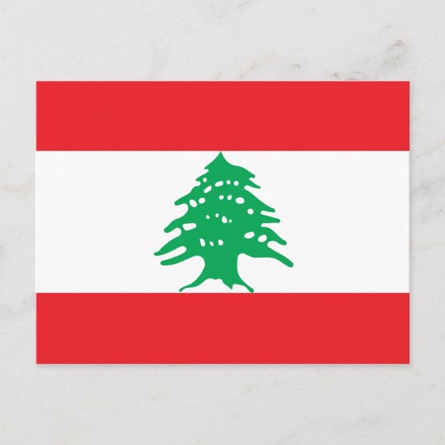 Carte Postale Drapeau mondial du Liban (Devant)