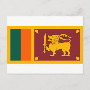Carte Postale Drapeau mondial du Sri Lanka