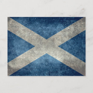 Carte Postale drapeau national de l'Ecosse - version Vintage