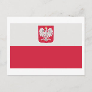 Carte Postale Drapeau national de Pologne