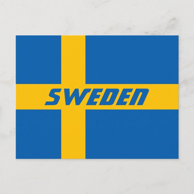 Carte Postale Drapeau national de Suède (Devant)