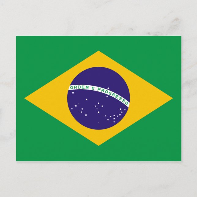 Carte Postale Drapeau national du Brésil (Devant)