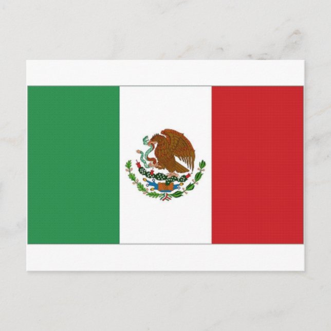 Carte Postale Drapeau national du Mexique (Devant)