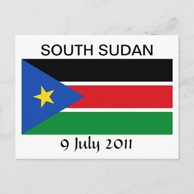 Carte Postale Drapeau national du Soudan du Sud (Devant)