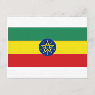 Carte Postale Drapeau national éthiopien