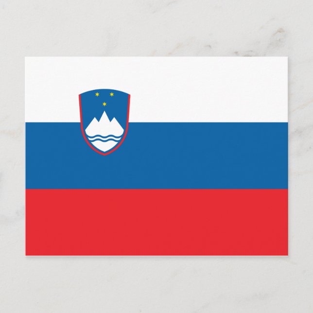 Carte Postale Drapeau national mondial de Slovénie (Devant)